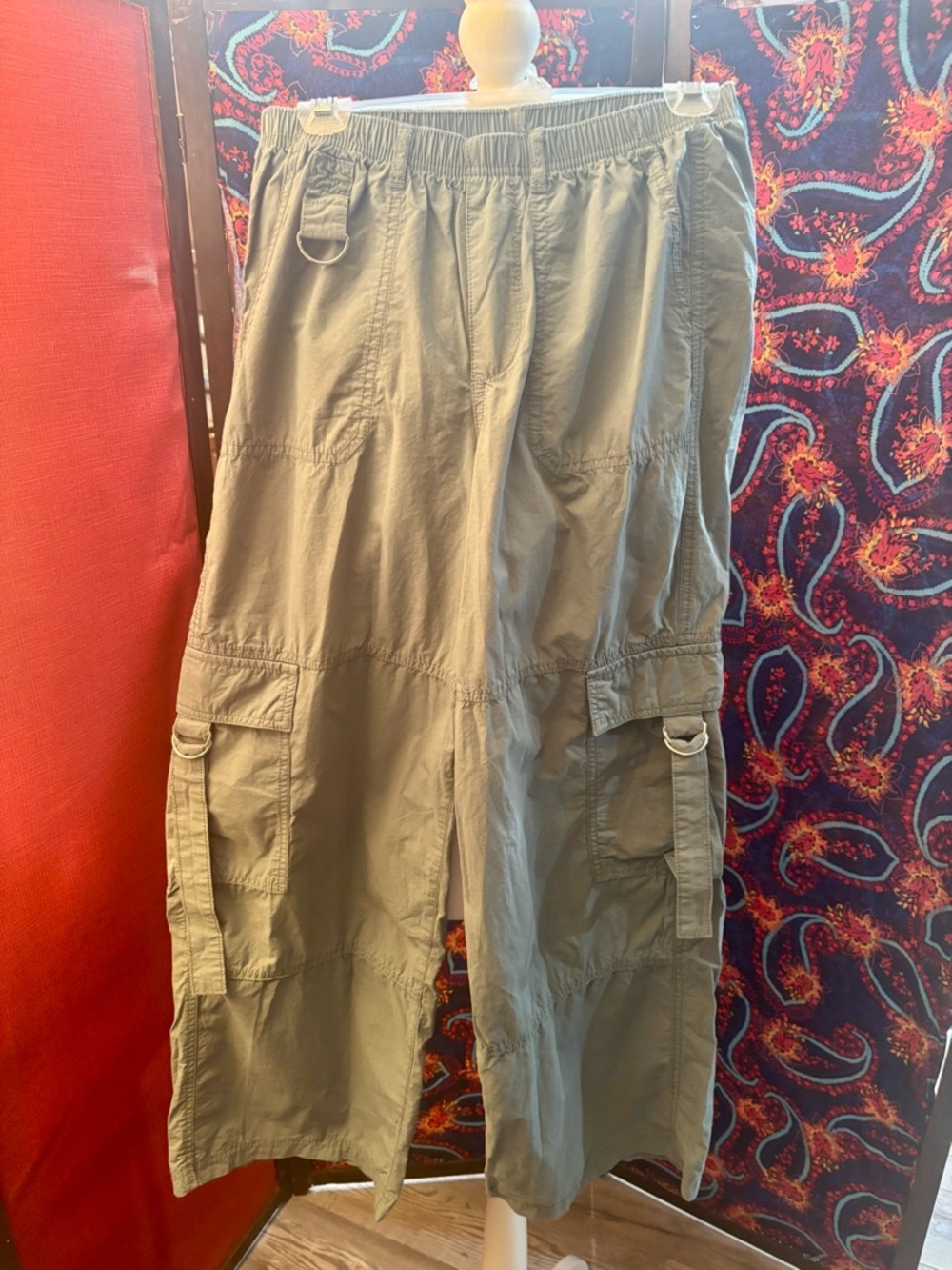 Target:Wild Fable brand women’s Green Cargo Pants with D-Ring Accents